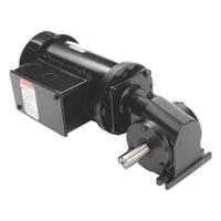 LEESON AC Gearmotor: Right Angle, Single Output Shaft, 3-Phase, TEFC, 86 RPM, 138 in-lb Max Torque (MPN M1145129.00). Key specifications — Inverter Rated: Yes; Brand: LEESON; Full Load Current: 1.4-1.3 A.
