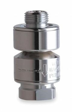 CHICAGO FAUCETS Vacuum Breaker: Brass, Chrome, 125 psi Max. Pressure, 1 1/4 in Overall Wd (MPN E22JKCP). Key specifications — Brand: CHICAGO FAUCETS; Material: Brass.