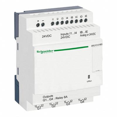 SCHNEIDER Compact Smart Relay: (8) Resistive, (4) Relay - Schneider Zelio Series Smart Relays