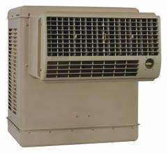 ESSICK AIR Window Evaporative Cooler: 400 sq ft – 600 sq ft, 3.6 gal Water Capacity, 5-15P (MPN N28W). Key specifications — Number of Speeds: 2; Brand: ESSICK AIR.