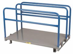 LITTLE GIANT Vertical Sheet Storage Rack: 2 Bays, 60 in x 30 in x 33 in, Steel, Gray (MPN ASR-3060). Key specifications — attr36897: 2; attr36904: Steel; attr36169: LITTLE GIANT; attr36901: Gray.