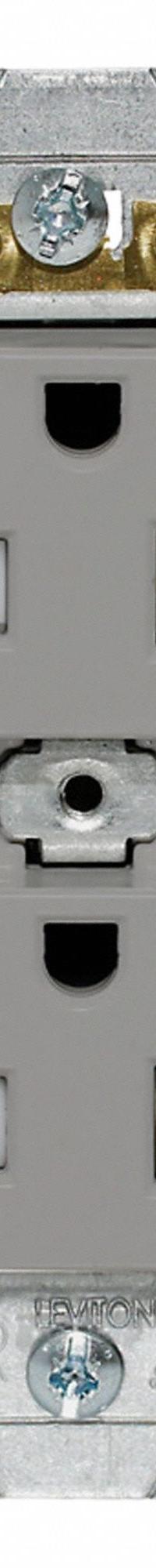 LEVITON Isolated Ground Duplex Receptacle Outlet: Duplex, 5-20, Gray, 125V AC, 20 A, 2 Pole / 3 Wire (MPN T5362-IGG)