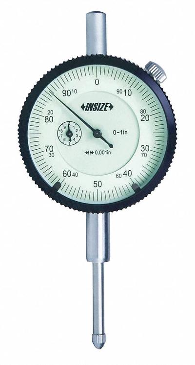 INSIZE Dial Indicator - Lug Back: 0 in to 0.25 in, Inch, Plunger - Continuous Reading Back Lug Dial Indicators