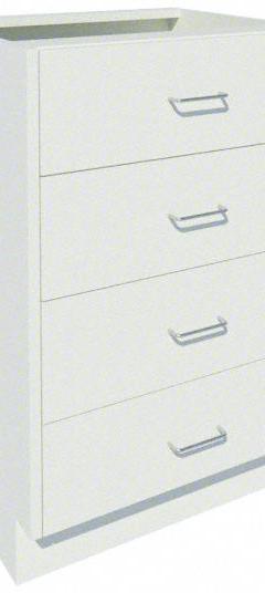Base Cabinet: 35 1/8 in Overall Ht, 22 in Overall Dp, 24 in Overall Wd, Steel, 4 Drawers, 0 Shelves (MPN GRJTP122-24P-2). Key specifications — Product Type: Base Cabinet; Brand: INSTOCK; Material: Steel; Cabinet Type: Base Cabinets.