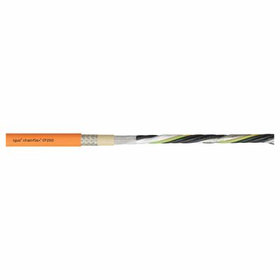 CHAINFLEX Servo Motor Cable: Shielded Twisted Pr 16 AWG (1.5)/ (4) 14 AWG (2.5), Orange - Servo Motor Power Cables