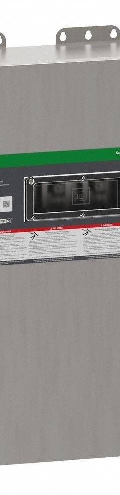 SCHNEIDER Safety Switch: Fusible, 100 A, Single Phase, 240V AC, 304 Stainless Steel, Indoor/Outdoor (MPN VH223NDSGL). Key specifications — Brand: SCHNEIDER.