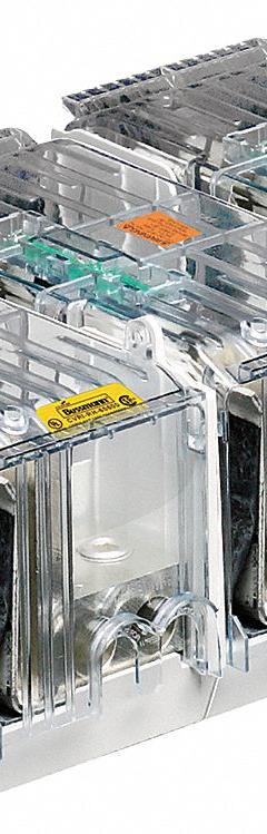 BUSSMANN Fuse Block: Open Block Design, 3 Pole, 600 V AC, Box Lug, Non-Indicating (MPN JM60600-3CR). Key specifications — Brand: BUSSMANN.