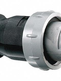 HUBBELL Pin and Sleeve Plug: Gray, 250V DC/600V AC, Single Phase, 100 A, 3 Pole, 4 Wire (MPN HBL4100PS2WR). Key specifications — Brand: HUBBELL.