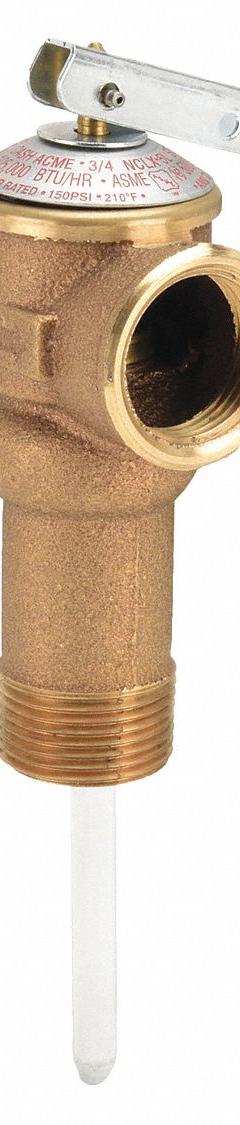 CASH ACME Temperature and Pressure Relief Valve: Section IV ASME Section, MNPT x FNPT, Cast Bronze (MPN 19783-0150). Key specifications — Brand: CASH ACME; Body Material: Cast Bronze.