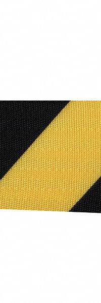 TENSABARRIER Retractable Belt Barrier: Fixed Mounting Plate, 7 1/2 ft Belt Lg, Pattern, Black/Yellow (MPN 896-STD-33-STD-NO-D4X-C). Key specifications — Frame Color: Black; Brand: TENSABARRIER; Belt Color: Black/Yellow.