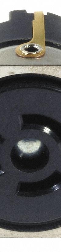 HUBBELL Locking Receptacle: Non-NEMA, Brown, 125/250V AC, 10 A_15 A Current Rating, 2 Poles, 3 Wires (MPN HBL7557G). Key specifications — Brand: HUBBELL.