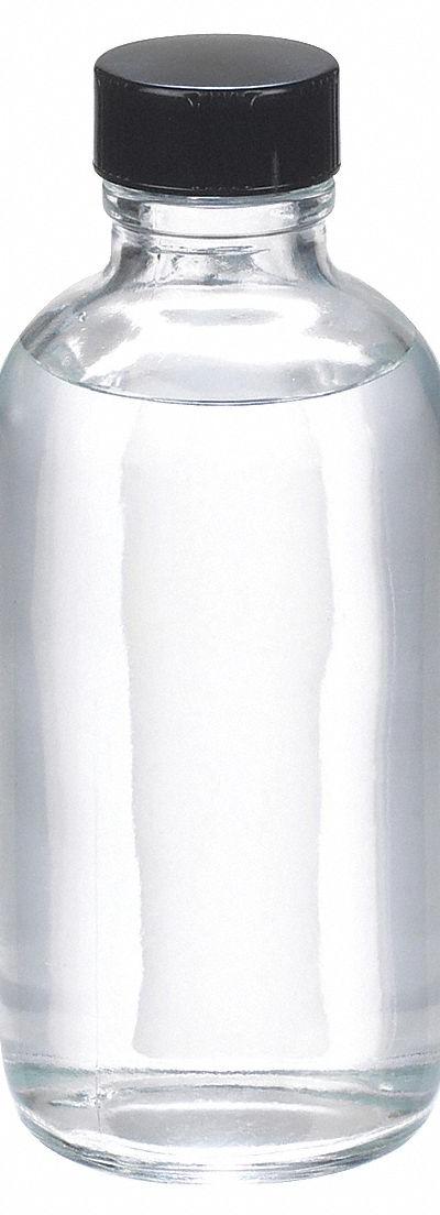WHEATON Sampling Bottle: 125 mL - Clear Narrow Mouth Round Glass Lab Bottles