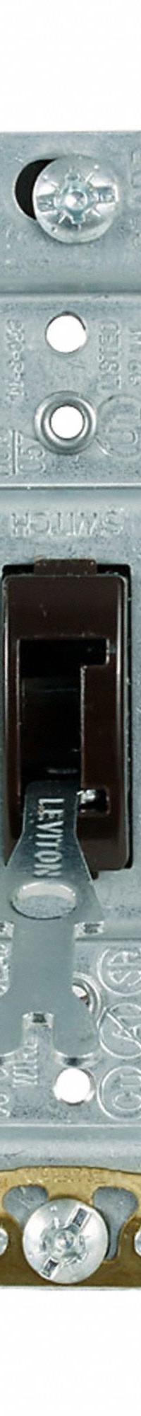 LEVITON Wall Switch: Locking Switch, Double Pole, Maintained, Brown, 120/277V AC, 30 A (MPN 3032-2L). Key specifications — Illuminated: No; Voltage Rating: 120/277V AC.