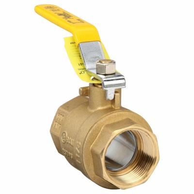 APOLLO Manual Two-Way Ball Valve: 1 1/4 in, Brass, Straight, FNPT x FNPT, Full Port Ball Port - Brass Ball Valves
