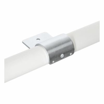 FLEXPIPE Pipe Clamp: Embed Support Bracket, 45°, Silver, Steel, 2 1/2 in Lg - Clamps, Joints & Accessories for Clamp-On Pipe Systems
