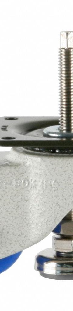 FOOT MASTER Plate Caster: Nylon Tread, 50 mm Wheel Dia, 73 mm Mounting Ht, 330 lb Load Capacity (MPN GDH-50A-SF-MC). Key specifications — Brand: FOOT MASTER; Frame Color: White.