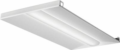 LITHONIA LIGHTING Recessed Troffer: 4 ft Lg, 2 ft Wd, 5,039 lm, 4000K, 38 W - 2 ft. x 4 ft. LED Center-Basket Troffers
