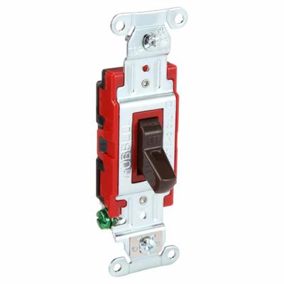 BRYANT Wall Switch: Toggle Switch, Single Pole, Maintained, Brown, 120/277V AC - Toggle Wall Switches