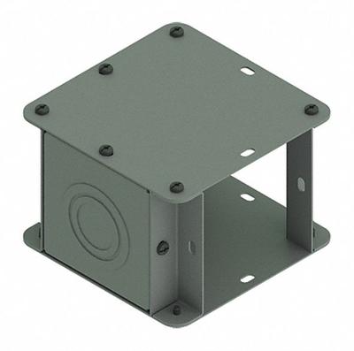HOFFMAN Wireway Tee: 4 in Wd, 4 in Ht, 16 ga Gauge, 1, Screw-On Cover, Steel - Tees for Indoor Wireways