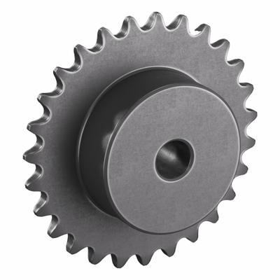 TSUBAKI Sprocket: One-Sided Hub, For Single Strands, 35, 27 Teeth, 3.23 in Pitch Dia - Size 35 Plain-Bore Roller Chain Sprockets