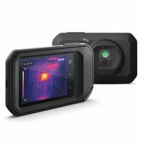 FLIR Thermal Camera: 53.6°, USB/Wireless, 640 x 480, FLIR Cx, ±5.5°, Digital Display, Not Certified (MPN FLIR C3-X). Key specifications — Focus Method: Fixed; Manufacturer Part Number: FLIR C3-X; Brand: FLIR; Field of View: 53.6°; Intrinsic Safety: Not Specified Intrinsically Safe; Lens Angles Included: 54°; Features_Broad: Flashlight.