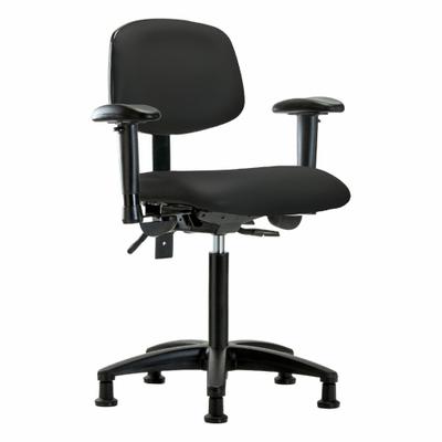 APPROVED VENDOR Ergonomic Chair: Vinyl, Arms Included, Ht Range 21 in to 28 1/4 in, 18 1/2 in Seat Wd - Vinyl Lab Chairs