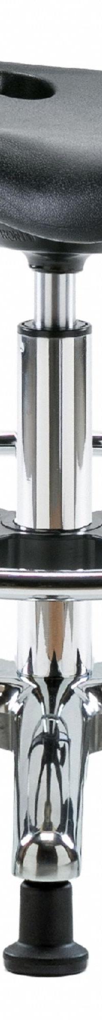Stool: Polyurethane, Ht Range 20 in to 27 1/2 in, 17 in Seat Wd, 14 in Seat Dp, 5 Glides, 0 Casters (MPN PTMBSL-CR-CF-RG-BLK). Key specifications — Brand: APPROVED VENDOR; Foot Support: Yes; Base Material: Aluminum; ESD-Safe: Not ESD Safe; Number of Casters: 0.