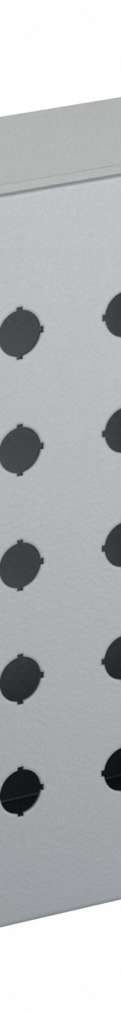 HAMMOND Push Button Enclosure: 22mm, 25 Holes, Carbon Steel, NEMA 12/13 (MPN 1437MX). Key specifications — Brand: HAMMOND; Environments & Applications: Indoor Dust & Water Droplets.