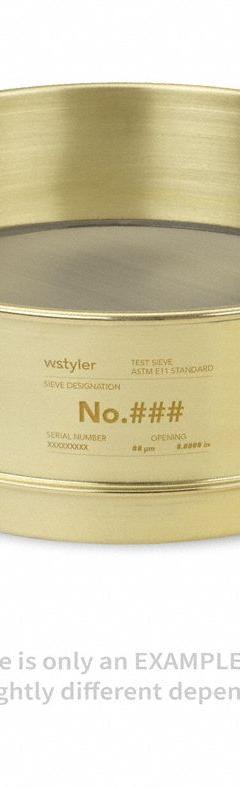 ADVANTECH Standard Stainless Steel Cloth Test Sieve: Stainless Steel, 12 in Outside Dia, 4 1/4 in Ht (MPN 1-3/4"BS12F). Key specifications — Screen Material: Stainless Steel; Brand: ADVANTECH; Frame Material: Brass; Standards: ASTM E11; US Standard Screen Size: 1.75 in.