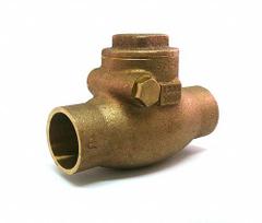 MILWAUKEE VALVE Swing Check Valve: Swing, Inline Valve Body, 2 in Pipe Size, Sweat x Sweat, Bronze (MPN 1510T 2). Key specifications — Brand: MILWAUKEE VALVE.