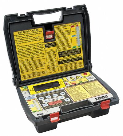 EXTECH Megohmmeter: 800 kiloohm to 500 gigohm, CAT III 300V, Digital, No Output - Standard Feature Megohmmeters