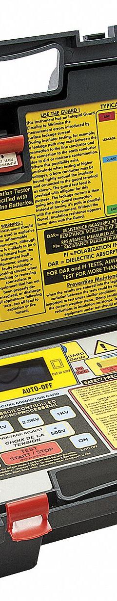 EXTECH Megohmmeter: 800 kiloohm to 500 gigohm, CAT III 300V, Digital, No Output, 0.62 mA to 0.83 mA (MPN MG500). Key specifications — IP Rating: Not Rated; Test Voltage: 10,000V DC; Brand: EXTECH.