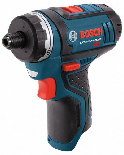 BOSCH Screwdriver: 1/4 in Drive Size, 265 in-lb, 265 in-lb Torque - Max, 12 V DC Volt - Bosch Cordless Screwdrivers