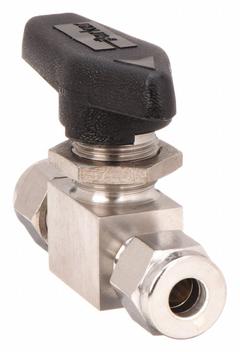 PARKER Manual Two-Way Ball Valve: 1/8 in, 316 Stainless Steel, Straight, Compression x Compression (MPN 2A-MB2LPFA-SSP). Key specifications — Brand: PARKER; Handle: Lever.