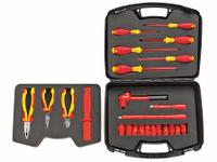 WIHA Insulated Tool Kit: Insulated, 24 Total Pcs, Sockets and Accessories, Tool Case (MPN 31790). Key specifications — attr541600: (1) Diagonal-Cutting Pliers; attr541603: None; attr541599: (1) Knife; attr541604: None; attr541515: WIHA; attr548994: (3) Slotted Screwdrivers.
