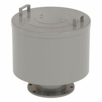 SOLBERG Filter Silencer: 8 in Flange Inlet Size, 1,800 scfm, 23 in Overall Ht, 22.5 in Outside Dia (MPN FS-376P-800F). Key specifications — attr60071: FS-376P-800F; attr60074: SOLBERG.