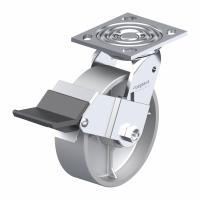 APPROVED VENDOR Plate Caster: Swivel, No Brake, Iron, 6 in Wheel Dia, 2 in Wheel Wd, Slot, Rectangle (MPN P21S-D060R-14-WK). Key specifications — Wheel Bearing Type: Roller; Brand: APPROVED VENDOR; Caster Type: Swivel.