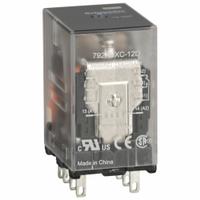 SCHNEIDER General Purpose Relay: Socket Mounted, 12 A Current Rating, 12V DC, DPDT, 8 Pins/Terminals (MPN 792XBXC-12D). Key specifications — Brand: SCHNEIDER; Base Type: Square; Mounting Style: Plug-In; Electrical Connection: Faston Connector; Manufacturer Part Number: 792XBXC-12D; Operating Current: 12 A at 120V AC (Conforming to UL); Series: 792 Series.