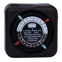 INTERMATIC Plug-In Timer: Mechanical, Outdoor, Not Astronomic, 24 hr Setting, 1-15R, 125V AC (MPN TN111RM40). Key specifications — Brand: INTERMATIC; NEMA Receptacle Configuration: 1-15R.