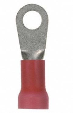 PANDUIT Ring Terminal: Red, Vinyl Insulation, #8 Stud Size, 8 AWG to 8 AWG Wire Sizes, 600 V (MPN PV8-10RX-TY). Key specifications — attr1308027: PANDUIT.