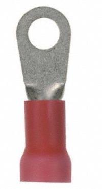 PANDUIT Ring Terminal: Red, Vinyl Insulation, #8 Stud Size, 8 AWG to 8 AWG Wire Sizes, 600 V (MPN PV8-10RX-TY). Key specifications — attr1308027: PANDUIT.