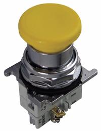 EATON Mushroom Head Push Button: Non-Illuminated, Mushroom Head Profile, Metallic, 30 mm, 1NO (MPN 10250T26Y). Key specifications — Brand: EATON; Action: Momentary; Series: 10250T; Push Button Material Type: Metallic.