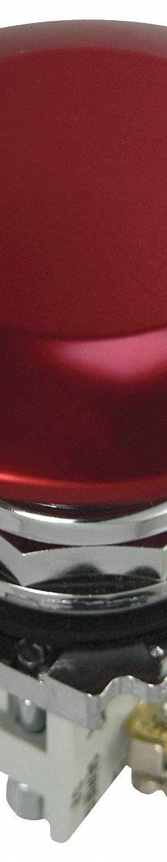 EATON Mushroom Head Push Button: Non-Illuminated, Mushroom Head Profile, Metallic, 30 mm, 1NO (MPN 10250T172-53). Key specifications — Brand: EATON; Action: Momentary; Series: 10250T; Push Button Material Type: Metallic.