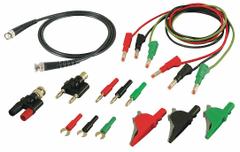 B&K PRECISION Test Lead Kit: CAT II 600V, Alligator Clip/Retractable Probe/Spade Lug, 3 3/8 ft Lg (MPN CC545). Key specifications — Brand: B&K PRECISION.