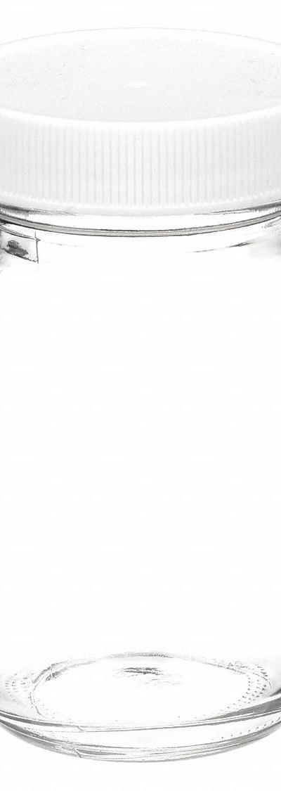 WHEATON Sampling Bottle: 125 mL - Clear Wide Mouth Round Glass Lab Bottles