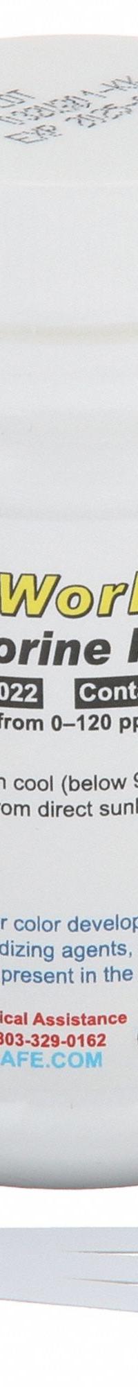 INDUSTRIAL TEST SYSTEMS Test Strips: Free Chlorine, 0 to 120 ppm Free Chlorine, Strip, 50 Tests (MPN 480022). Key specifications — Test Form: Strip; Brand: INDUSTRIAL TEST SYSTEMS; Parameter Measurements Included: 0 to 120 ppm Free Chlorine.