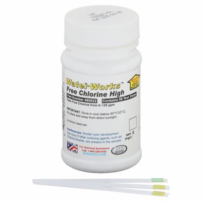 INDUSTRIAL TEST SYSTEMS Test Strips: Free Chlorine, 0 to 120 ppm Free Chlorine, Strip - Single-Parameter Test Strips