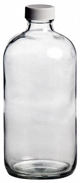 QORPAK Sampling Bottle: 500 mL, Colorless, 28-400, Polypropylene, Semi-Volatile Organics - Clear Narrow Mouth Round Glass Lab Bottles