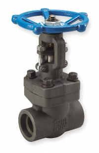 SHARPE Gate Valve: 1 1/4 in, Forged Steel, Rising, Socket x Socket, 1,975 psi CWP, Wheel (MPN 4371003480). Key specifications — Wedge Material: 410 Stainless Steel; Brand: SHARPE; Bonnet Material: Forged Steel.