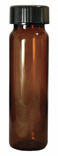 QORPAK Vial: 20 mL, Includes Closure, Phenolic, 27.75 mm Body Dia, Square, Amber, Sample (MPN GLC-04918). Key specifications — Body Color: Amber; Screw Closure Size: 24-400 mm; Brand: QORPAK; Bottom Shape: Square; Self-Standing: Self-Standing.